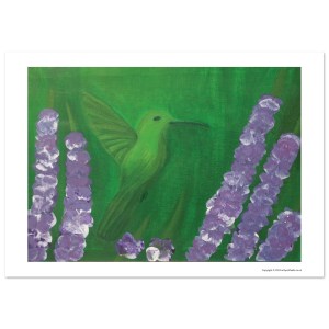 Green Hummingbird | A4 Fine Art Poster 21x29.7 cm / 8x12"