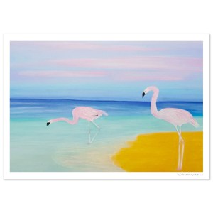 Flamingos | A4 Fine Art Poster 21x29.7 cm / 8x12"