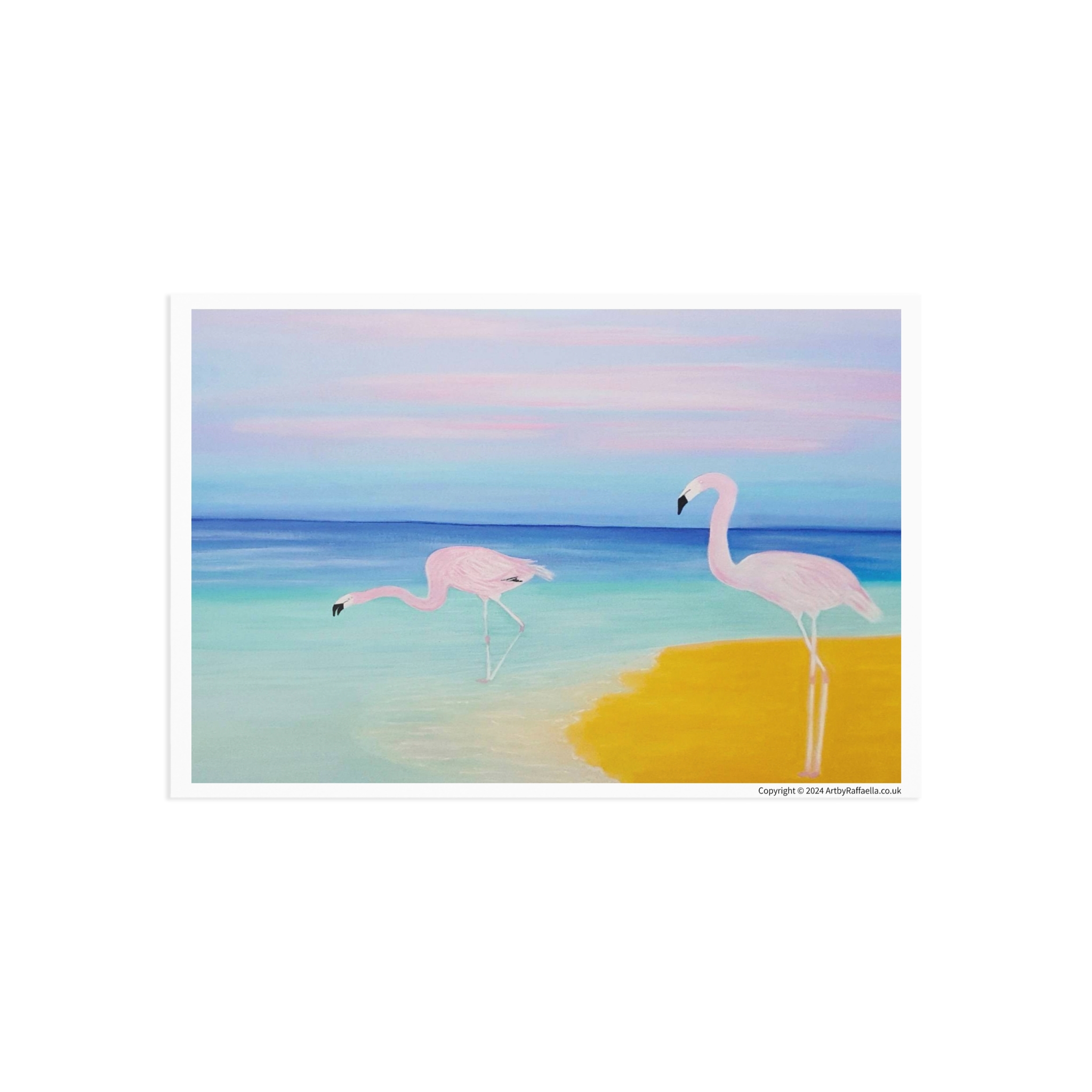 Flamingos | A6 Fine Art Postcard