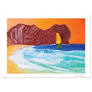 Durdle Door at Sunset | A4 Fine Art Poster 21x29.7 cm / 8x12"