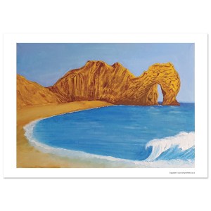 Durdle Door Blue Water | A4 Fine Art Poster 21x29.7 cm / 8x12"