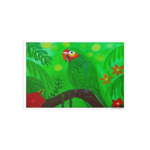 Green Parrot | A4 Fine Art Poster 21x29.7 cm / 8x12"
