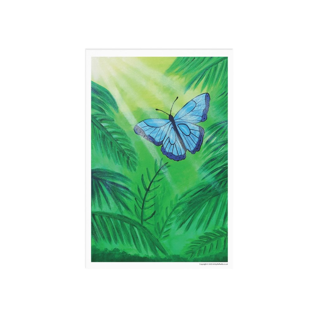 Blue Morpho Butterfly | A6 Fine Art Postcard