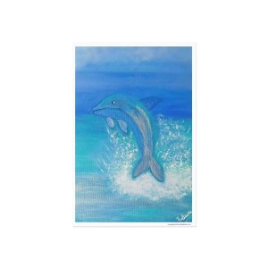 Dolphin Splash | A6 Fine Art Postcard